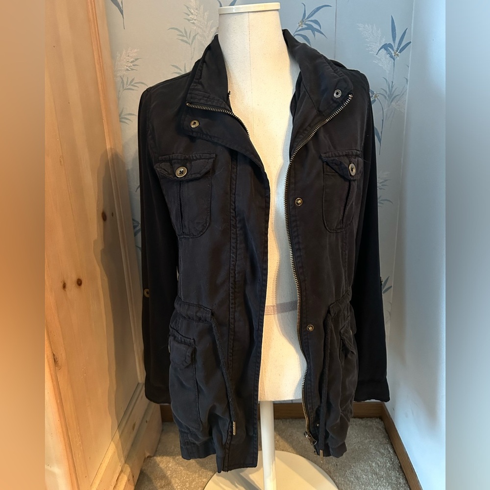 Size small navy blue light jacket Grace & Lace